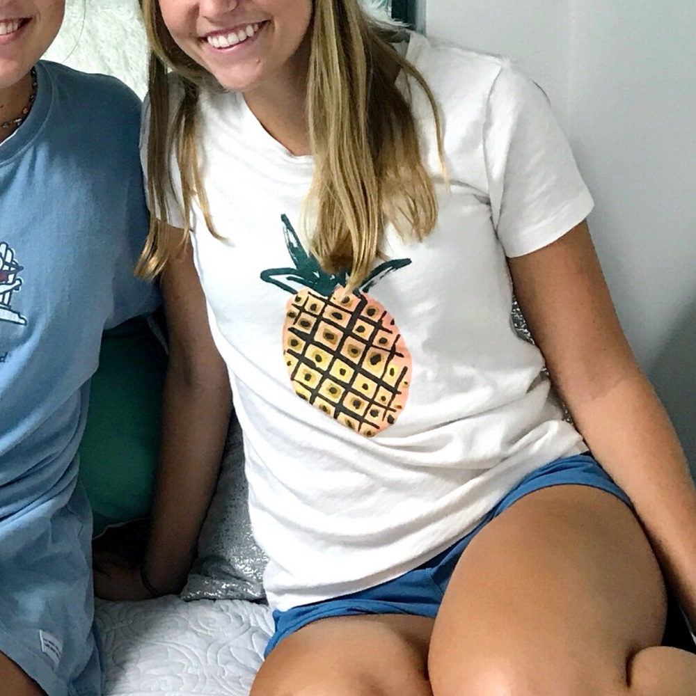 J crew pineapple graphic tee